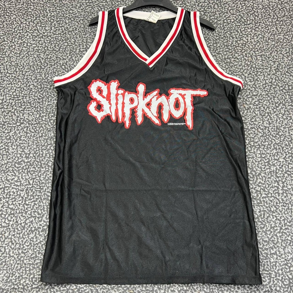 Vintage Slipknot Jersey Shirt Men XXL Black‎ Blue Grape Sleeveless Deadstock New